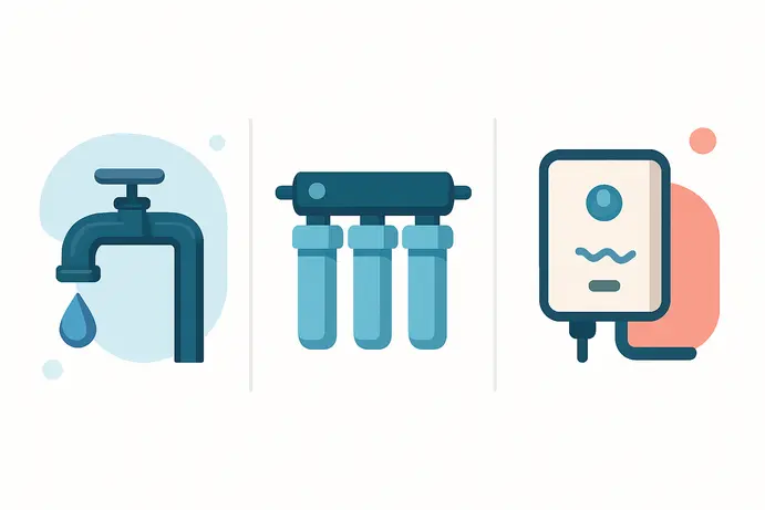 השוואה בין פתרונות מים